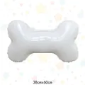 Ballon en aluminium blanc en forme d'os pour décoration fête animaux 38x60cm - Os de Chien