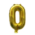 Shiny golden number 0 foil balloon for birthday parties and new year celebration - Number 0 / Gold