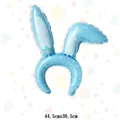 Blue bunny ear aluminum foil balloon headband with stars and dimensions 44.5cmx30.5cm - Blue Floppy Ear Rabbit