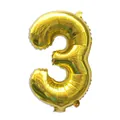 Golden 16-inch number 3 foil balloon for birthday and party celebration decorations - Number 3 / Gold