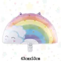 Palloncino arcobaleno e nuvola in alluminio con stelle per festa di compleanno 43x53cm - Nuvola arcobaleno macaron sorridente