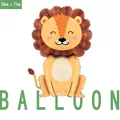 Löwen-Folienballon für Kindergeburtstage und Partydekoration, Größe 50cm x 77cm - Lächelnder Löwe