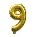 Golden 16-inch number 9 foil balloon for birthday and New Year party decorations - Number 9 / Gold