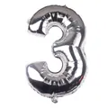 16 inch silver foil balloon number 3 for birthday and anniversary party decoration - Number 3 / Silver