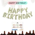 Σετ μπαλόνια HAPPY BIRTHDAY 16 ιντσών σε πράσινο φασκόμηλο ματ vintage στυλ morandi - κρεμ