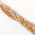 Faceted amber glass bicone crystal beads for DIY jewelry making and beadwork - 3mm (Aperture approx. 0.9mm, approx. 110-115 pcs/strand) / Gold Champagne