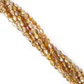 Golden amber faceted glass water-drop beads for DIY handmade jewelry and bracelets - 4x6mm (Approx. 65 Pieces) / Medium Amber AB
