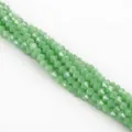 Light green 4mm faceted bicone crystal beads for DIY jewelry and hair accessories - 4mm (Approx. 80-85 pcs/strand) / Medium Green Porcelain