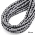Perles intercalaires cylindriques en argile gris mat 6x6mm pour bijoux DIY et colliers - Style Cylindrique (BSA28-Grey) / Gris