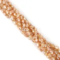 Stränge aus facettierten champagnerfarbenen Glastropfenperlen für DIY-Schmuck - 4x6mm (ca. 65 Stück) / Gold Champagner AB