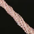 Facettierte hellrosa Glastropfenperlen mit schillerndem Finish für DIY-Schmuck - 4x6mm (ca. 65 Stück) / Wasserrosa AB