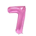 Pink number 7 aluminum foil balloon with metallic finish for birthday party decor - Number 7 / Pink