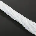 4mm faceted bicone glass crystal beads in milky white for DIY jewelry making - 4mm (Approx. 80-85 pcs/strand) / Opal White