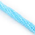 Light blue 4mm bicone faceted crystal glass beads for DIY jewelry making and crafts - 4mm (Approx. 80-85 pcs/strand) / Lake Blue Ceramic Color