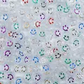Glittering transparent acrylic smiley face beads for DIY necklace and bracelet crafting - Glitter Multicolor Smile