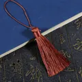 Handmade 8cm brick red silk tassel pendant for DIY bookmarks and traditional crafts - Total length approx 16cm, rope approx 8cm, tassel approx 8cm, 1 pc/pack / Light Coffee