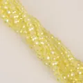 DIY jewelry 6mm faceted crystal glass beads in bright light yellow for beadwork - 6mm (Approx. 80-85 Pcs/Strand) / Iridescent Yellow