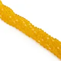 Strand of 4mm amber yellow faceted crystal glass beads for DIY jewelry making - 4mm (Approx. 80-85 pcs/strand) / Golden Orange