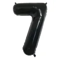 Shiny black 16-inch number 7 foil balloon for birthday party and anniversary events - Number 7 / Black