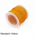Cordón de fibra sintética naranja de 0,8 mm en carrete para tejido de joyería DIY - Aprox. 45 Metros/Rollo / Naranja