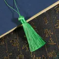 Vibrant green 8cm silk tassel with loop for DIY crafts and traditional accessories - Total length approx 16cm, rope approx 8cm, tassel approx 8cm, 1 pc/pack / Green