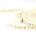 Nastro in cotone crema stampato vintage con motivi di orologi e numeri per fai-da-te - Stile Numeri di Orologio Vintage (Stile #17) / Larghezza 1,5 cm, 5 iarde/confezione