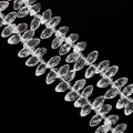 Διαφανείς χάντρες 6x12mm με έδρες για χειροποίητη κατασκευή κοσμημάτων DIY - 6×12mm 50 Τεμάχια/Συσκευασία / Διαφανές Λευκό