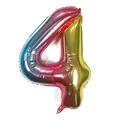 Number 4 gradient foil balloon for birthday party and festive decoration with metallic finish - Number 4 / Gradient