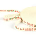 Nastro di cotone stampato da 1,5 cm con motivi di tulipani e frutta per fai da te - Stile Pastorale Tulipano e Frutta (#24) / Larghezza 1,5 cm, 5 iarde/confezione