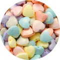 Colorful macaron heart-shaped acrylic beads with faceted finish for DIY jewelry - Faceted Heart (Approx. 85 Pcs)