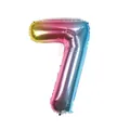 Rainbow gradient foil balloon in number 7 shape for birthday party decoration - Number 7 / Gradient