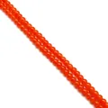 Polished bright orange glass round beads string for DIY handmade jewelry bracelets - Orange Red