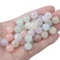 Cuentas de acrílico coloridas con purpurina para pulseras de joyería artesanal - Cuenta Redonda 12mm (20 Piezas/Paquete)