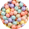 Faceted macaron acrylic beads with center holes for DIY jewelry making and crafting - 8mm Faceted Ball Bead (Approx. 120 Pcs)