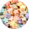 Star-shaped macaron acrylic beads for DIY jewelry making and colorful beaded accessories - Five-pointed Star (Approx. 140 Pcs)