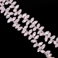 Pink faceted teardrop beads with iridescent AB coating for DIY jewelry making - 6×12mm 50 Pcs/Pack / Pink Jade AB