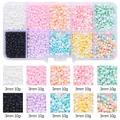 3mm glass seed bead kit with 10 colors for DIY handmade bracelets and jewelry making - 3mm Solid Mineral Color Seed Beads Box / 3mm