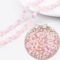 Mezcla de cuentas de cristal rosa de 6mm facetadas para creación de joyería - 100 Piezas/Paquete (Diámetro 6mm) / Serie Rosa