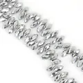 Faceted 6x12mm teardrop silver plated beads for DIY jewelry making and beadwork - 6×12mm 50 Pcs/Pack / Silver Plated