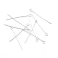 Polished silver eye pins for DIY jewelry making and handmade craft accessories - Eye Pin (2 Pieces/Pack) / 0.5×25mm / Silver