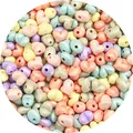 Pastel macaron acrylic heart beads for DIY jewelry making and handmade crafts - Iridescent Heart (9x12mm, Approx. 60 Pcs)