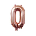 Number 0 rose gold gradient aluminum foil balloon for birthday party and New Year decor - Number 0 / Rose Gold