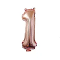 16 inch rose gold number 1 aluminum foil balloon with metallic finish for birthday party - Number 1 / Rose Gold