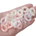 Cuentas de acrílico moteadas de colores para la creación de joyas hechas a mano DIY - Eslabón de Cadena Abierto 16×24mm (20 Piezas/Paquete)