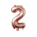 16-inch rose gold number 2 foil balloon with metallic finish for birthday party decor - Number 2 / Rose Gold