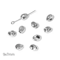 Silver irregular CCB plastic beads 9x7mm for DIY handmade jewelry necklace making - Style #01 / 50 Pieces/Pack (9x7mm) / Silver
