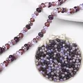 Perles en verre de cristal facetté violet 6mm pour bijoux DIY et bracelets - 100 Pièces/Paquet (Diamètre 6mm) / Violet Foncé