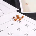Faceted amber glass beads in teardrop and round shapes for DIY jewelry making - 8x11mm (10 Pieces/Pack) / Coffee
