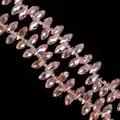 Pink marquise cut glass crystal beads for DIY jewelry making and handmade accessories - 6×12mm 50 Pcs/Pack / Water Pink AB