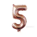 16-inch rose gold number 5 foil balloon with metallic finish for birthday party decor - Number 5 / Rose Gold